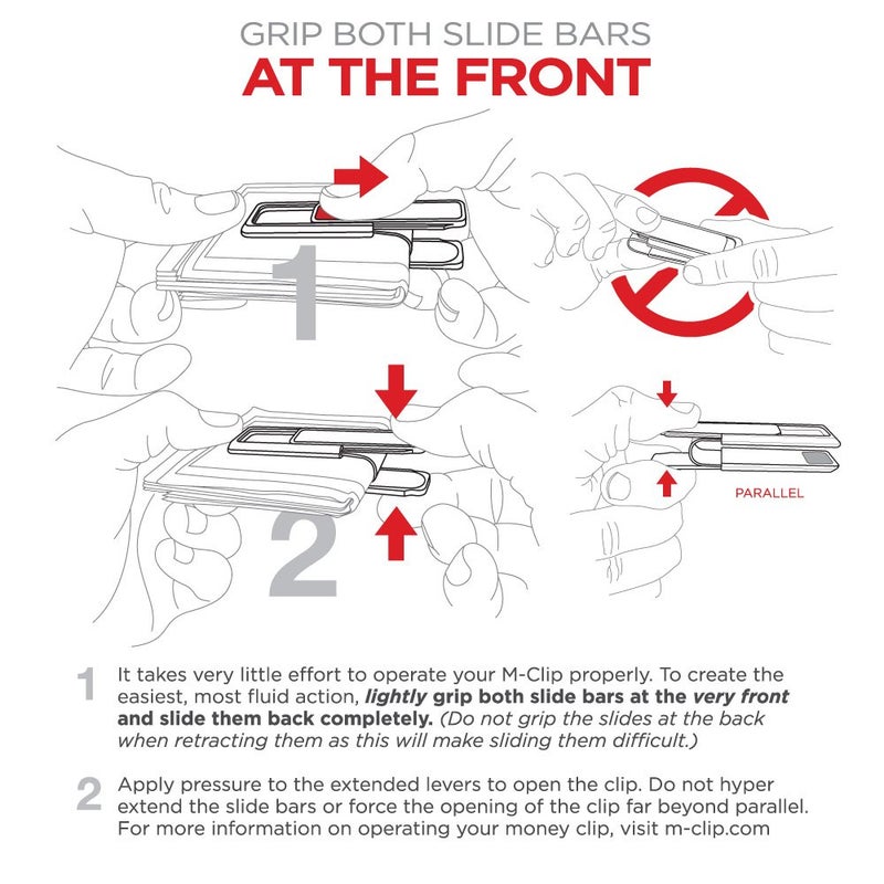 M-Clip Natural Anodized White Golf Ball Money Clip - Image 3